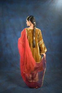 Zehra Velvet Embroidered Kurta Set - Image 12