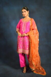 Rangrez Rani Embroidered Kurta Set with Dupatta - Image 3