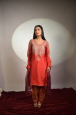 Red Embroidered Punjabi Suit Set - Image 8